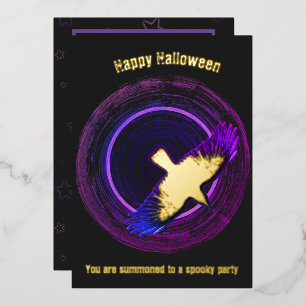 Black and Purple Crow Halloween