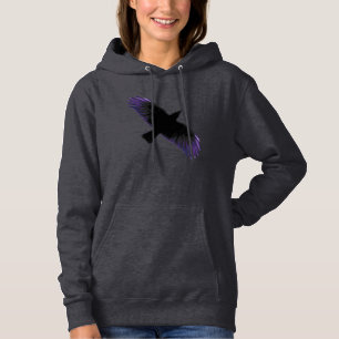 Black and Purple Crow Hoodie