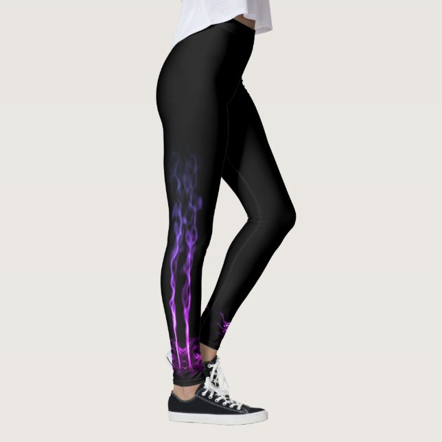 Black and Purple Dragon Smoke Leggings (Right)