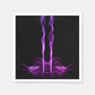 Black and Purple Dragon Smoke Napkin