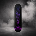 Black and Purple Dragon Smoke Skateboard<br><div class="desc">A mysterious purple dragon gazes out from the shadows with smooth tendrils of smoke rising from smouldering nostrils. ♡ Idyllfire</div>