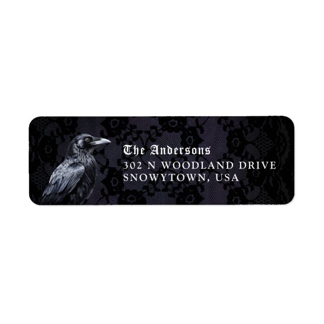 Black and Purple Gothic Raven (Front)