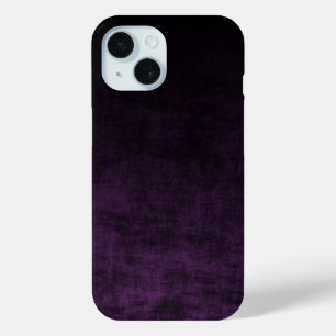Black and Purple Grunge Ombre Texture iPhone 15 Case