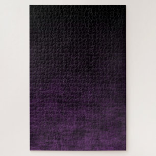 Black and Purple Grunge Ombre Texture Jigsaw Puzzle
