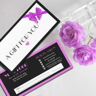 Black and Purple heart logo gift certificate