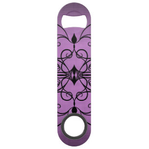 Black and purple hearts and swirls