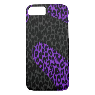 Black and Purple Leopard Print Case-Mate iPhone Case
