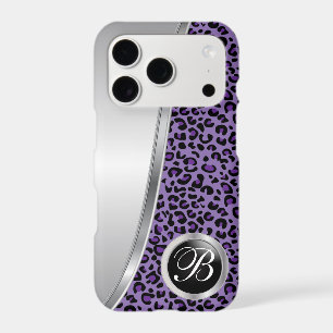 Black and Purple Leopard Print Monogram
