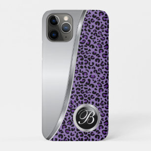 Black and Purple Leopard Print   Monogram Case-Mate iPhone Case