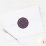 Black and Purple Moody Floral Classic Round Sticker<br><div class="desc">A beautiful addition for invitation envelopes. We are happy to customise this further for you,  please feel free to send us a message for assistance.</div>