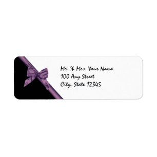 Black and Purple Satin Ribbon