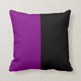 Black and Purple Split Colour Cushion