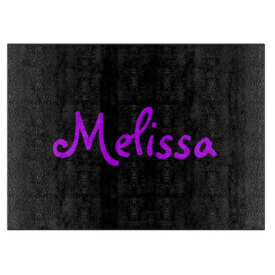 Black and Purple Trendy Name Cutting Board