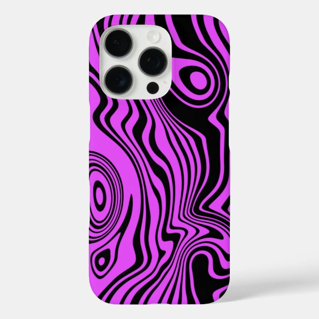 Black and Purple Waves Abstract Custom Colours Case-Mate iPhone Case (Back)