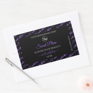 Black and Purple Word Cloud Product Labels Logo