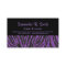 Black and Purple Zebra Professional Business Card