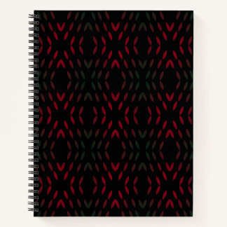 Black and red Abstract Dot Pattern Notebook