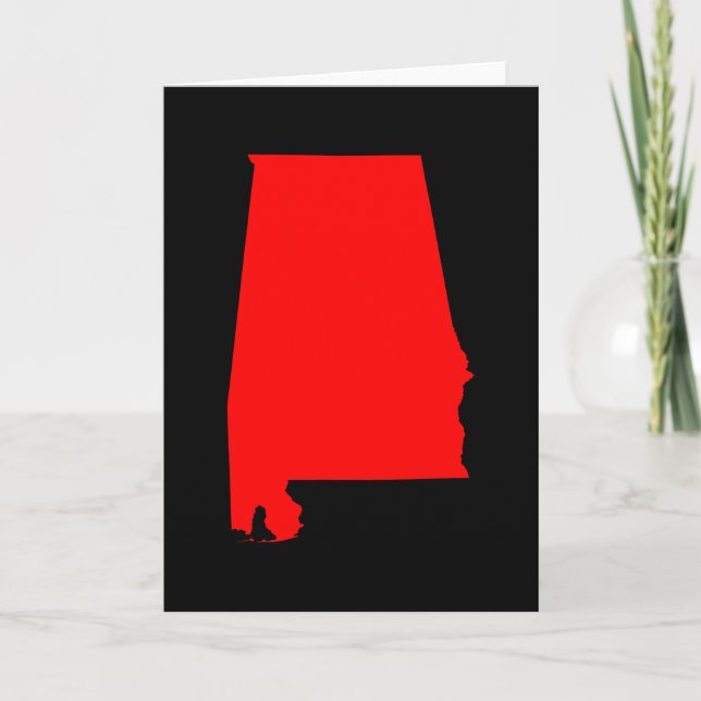 Black and Red Alabama Card (Front)