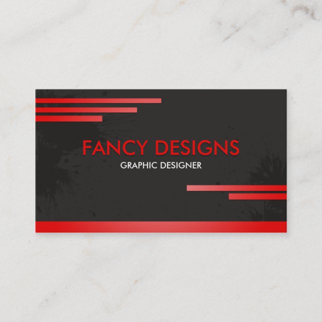 Black and Red Business Card (Front)