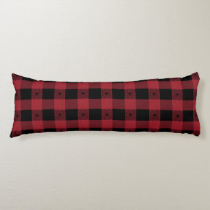 Black And Red Celtic Plaid Body Cushion