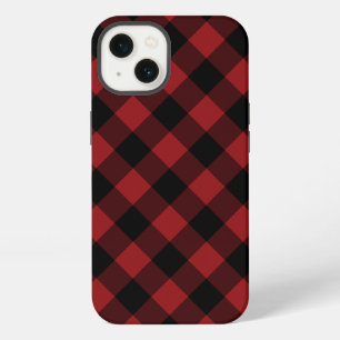 Black and Red Check iPhone Case