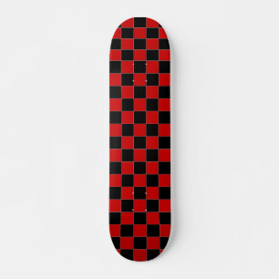Black and Red Chequered Skateboard