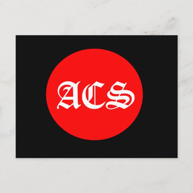 Black and Red Circle postcard (Front)