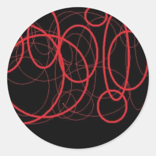 black and red circles sticker