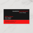 Black and Red Corporate Business Card