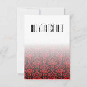 Black and Red Damask Pattern