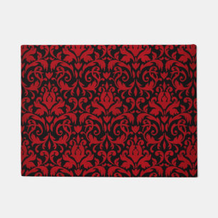 BLACK AND RED DESIGN DOORMAT