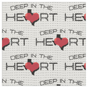Black and Red Distressed Deep In the Heart Fabric