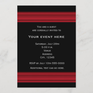 Black and Red Elegant Party Event Invitation