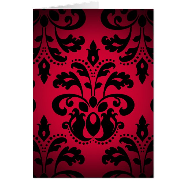 Black and red gothic victorian vintage damask (Front)