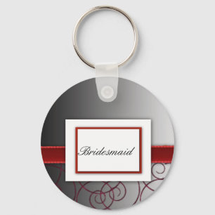 Black  and red graduated wedding set key ring