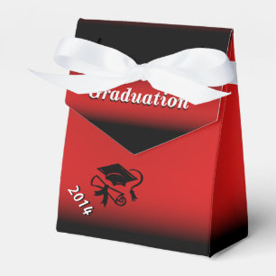 Black and Red Graduation Personalised Favour Box