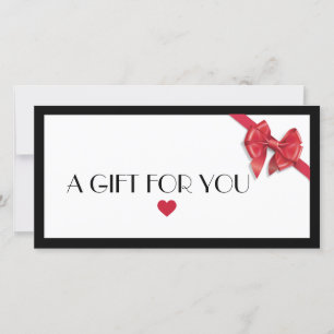 Black and Red heart logo gift certificate