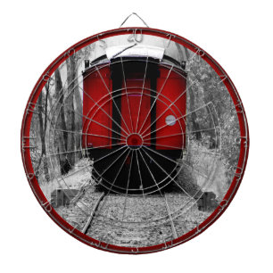 Black and Red Heritage Railroad Train Dartboard