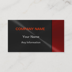Black and Red Luxury Metal Business Cards