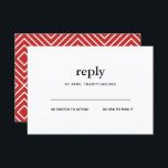 Black and Red Modern Bar Mitzvah Invitation Reply<br><div class="desc">This trendy insert card features bold lettering on the front and a modern pattern on the back.  Add your text using the template form.  Change the font,  layout and colours using the Customise feature.</div>
