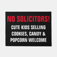 Black and Red No Solicitors Message