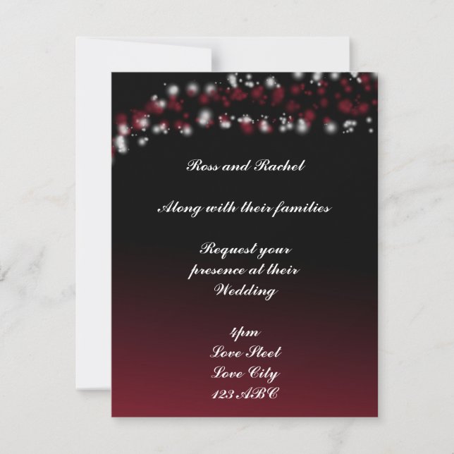 Black and red ombre invitations (Front)