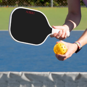 Black and Red Personalised Pickleball Paddle