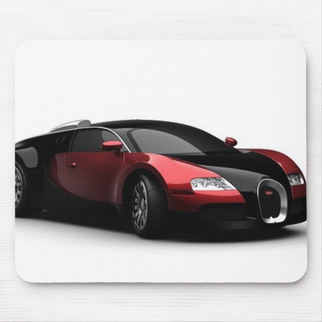 Black and Red Sports Car Mouse Pad (Front)