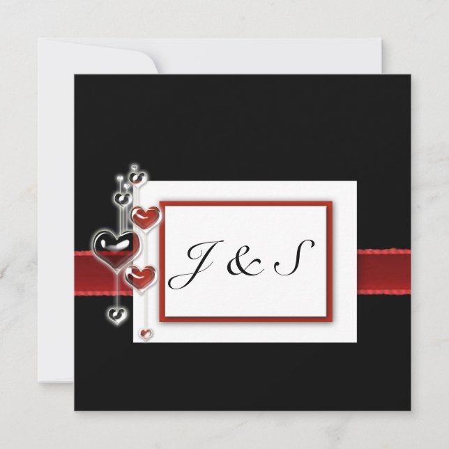 black and red square invite 5.25 x 5.25 (Front)