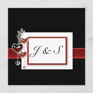 black and red square invite 5.25 x 5.25