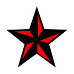 Black and Red Star Photo Sculpture Magnet<br><div class="desc">Black and Red Star</div>