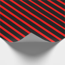 Black and Red Striped Gift Wrap 