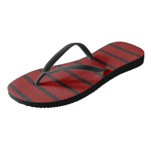 Black and Red Stripes Jandals