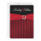 Black and Red Stripes with White Wedding Invite